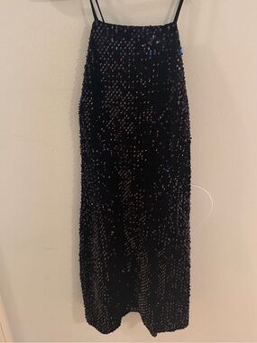 Express Black Sequin Mini Dress
